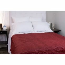 Best Pirce 😀 Cottage Home Brosia Red Polysilk Queen Quilt 👏