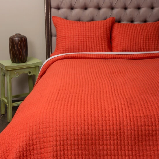 New π― Cottage Home Isacar Linen Cotton Orange Quilt βοΈ 3 New π― Cottage Home Isacar Linen Cotton Orange Quilt βοΈ