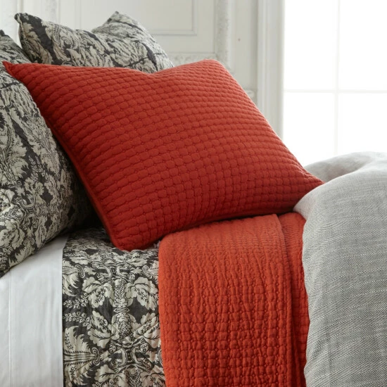 New π― Cottage Home Isacar Linen Cotton Orange Quilt βοΈ 5 New π― Cottage Home Isacar Linen Cotton Orange Quilt βοΈ - Image 3