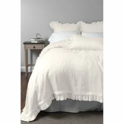 Discount 🎉 Cottage Home Ruffled Flax Qu Duvet Cover Sets 🎁