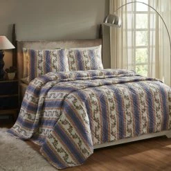 Cheapest 🌟 Cottage Home Marie CornFlower Blue 3-piece Quilt Set 🛒
